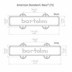 NEW Bartolini 57CBJD L3/S3 J Bass 5 String Hum-Cancelling SET Bass Pickup BLACK