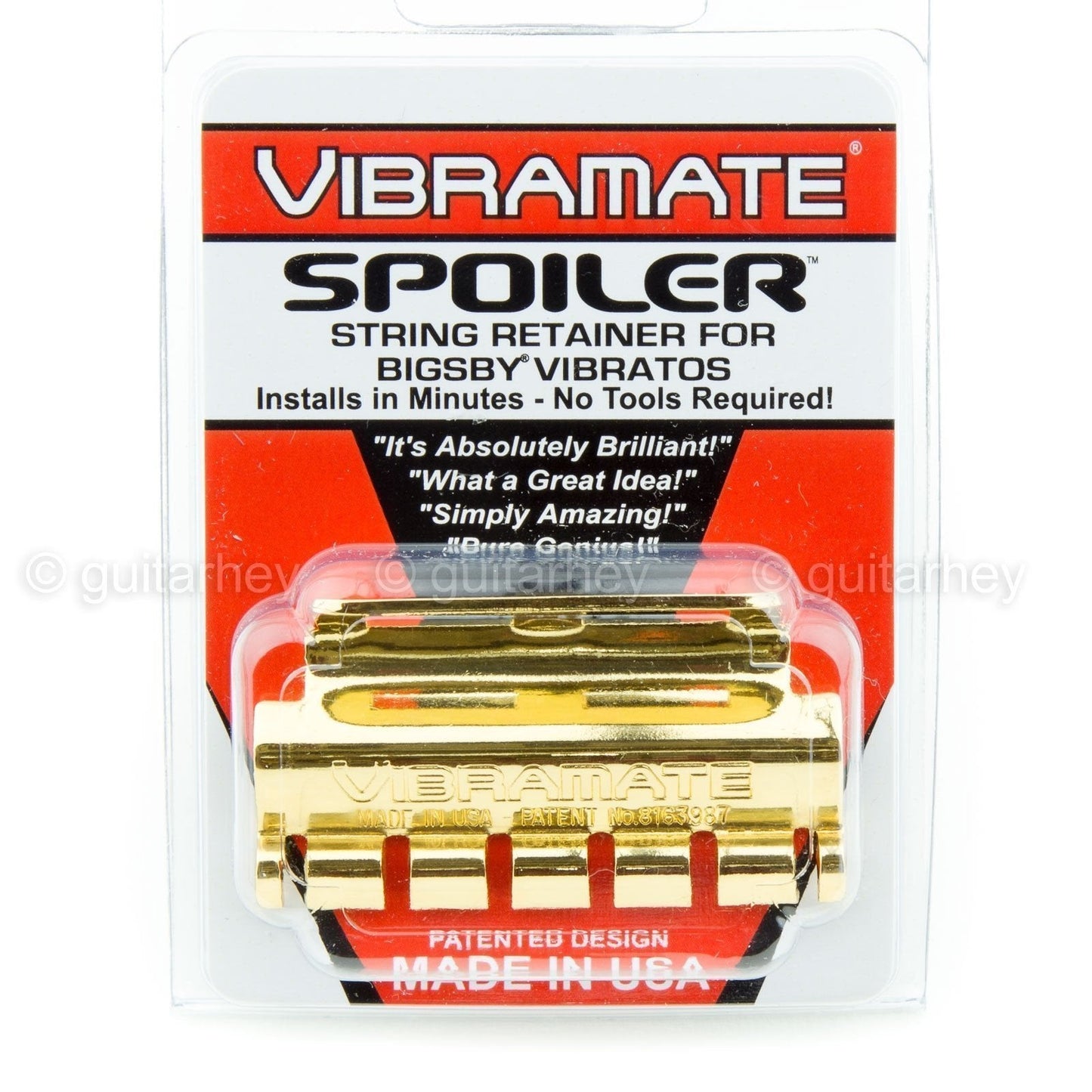 BRAND NEW Vibramate Spoiler String Retainer for Bigsby Tremolo SR-1 - GOLD