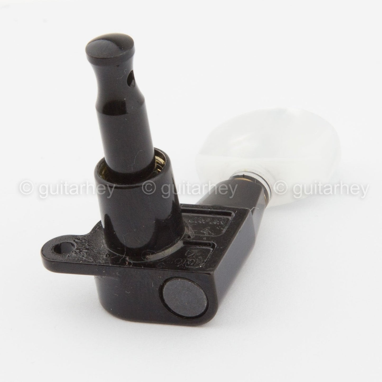 NEW Gotoh SG360 Set 6 In-Line Mini Schaller Style PEARLOID Buttons Tuning BLACK