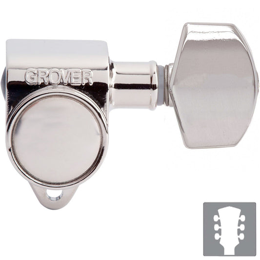 NEW Grover Rotomatic 3x3 Tuners w/ Small D07 Keys Fits Gibson® 102CK - CHROME