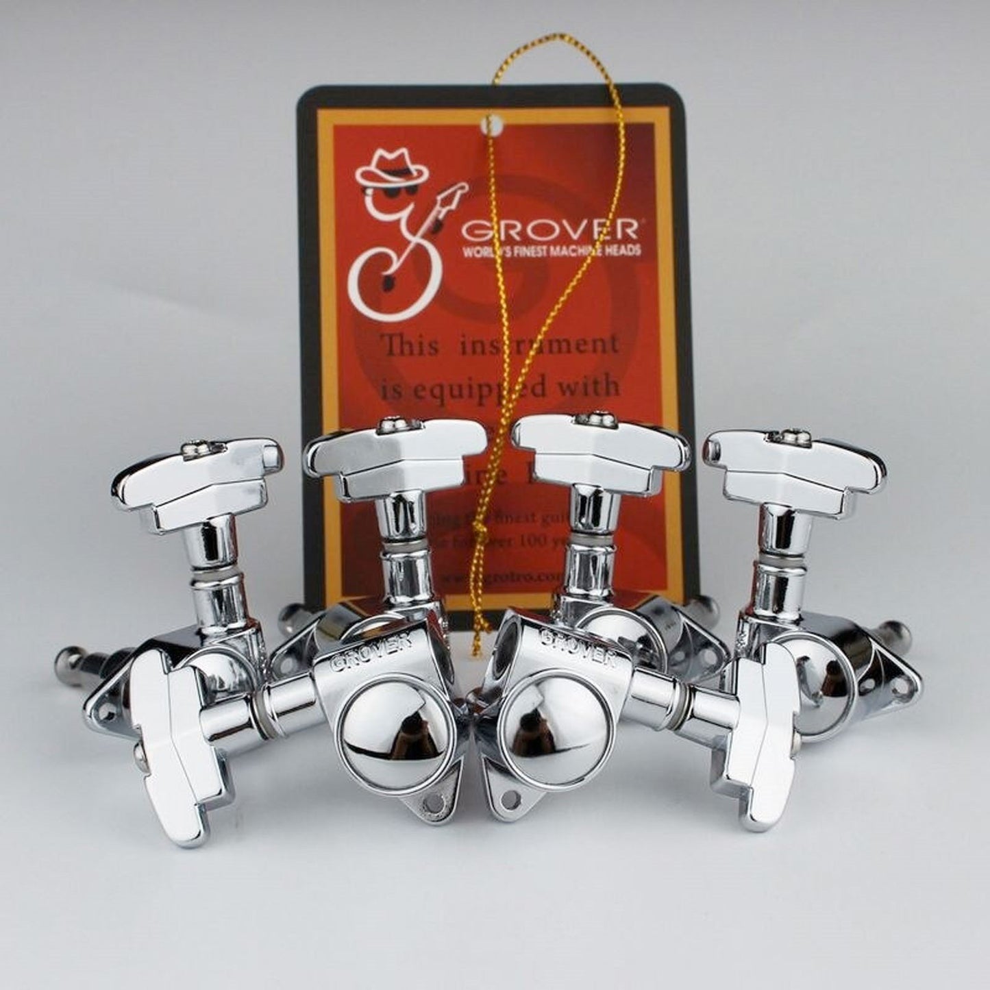 NEW Grover Rotomatic 3x3 Tuners w/ IMPERIAL Keys Fits Gibson® 109 Series, CHROME