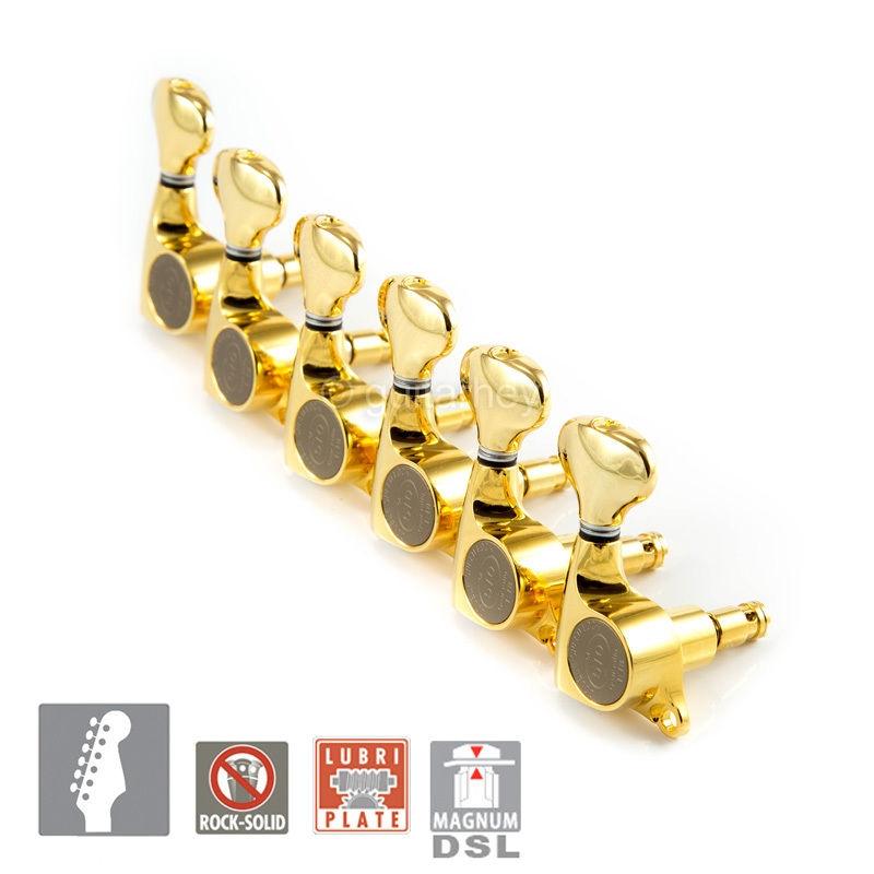 NEW Gotoh SGS510Z-S5 MG MAGNUM Locking DSL 6 IN LINE Set 1:18 Right Handed GOLD