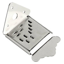 Load image into Gallery viewer, NEW Mandolin Tailpiece Replacement with Engraved Flower Cover - CHROME PLATED