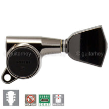 Load image into Gallery viewer, NEW Gotoh SG381-04 MG Magnum Locking KEYSTONE Buttons Keys 3X3 - COSMO BLACK