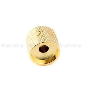 NEW (1) Gotoh VK1-18 - Control Knob DOME - Bass, Guitar, 6mm ID - METAL - GOLD