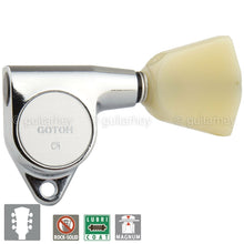 Carregar imagem no visualizador da galeria, NEW Gotoh SG301-P4N MG LOCKING Tuning Keys w/ Keystone Buttons Set 3x3 - CHROME