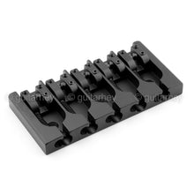 Load image into Gallery viewer, NEW Hipshot 5A500AB 5-String A Style Aluminum Bass Bridge .669&quot; Spacing - BLACK