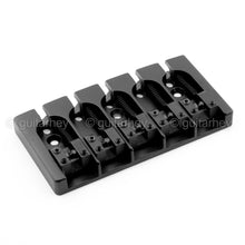 Load image into Gallery viewer, NEW Hipshot 5A500AB 5-String A Style Aluminum Bass Bridge .669&quot; Spacing - BLACK