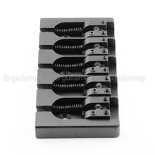 Load image into Gallery viewer, NEW Hipshot 5A500AB 5-String A Style Aluminum Bass Bridge .669&quot; Spacing - BLACK