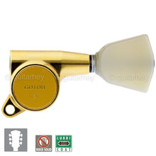 Load image into Gallery viewer, NEW Gotoh SG381-P4N Guitar Tuning L3+R3 KEYSTONE Buttons Keys Set 3x3 - GOLD