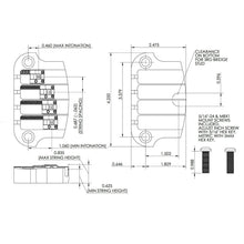 Load image into Gallery viewer, NEW Hipshot SuperTone 3-Point Replacement Bridge for 4-String Gibson Bass CHROME