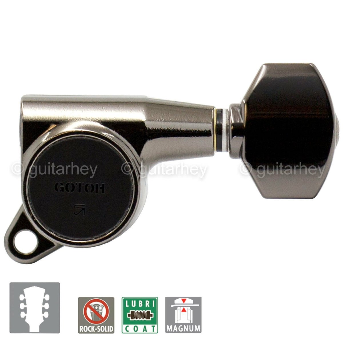NEW Gotoh SG381-07 MG Magnum LOCKING SMALL Buttons Keys 3X3 - COSMO BLACK