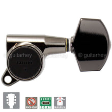 Load image into Gallery viewer, NEW Gotoh SG381-01 MG Magnum LOCKING LARGE Buttons Keys 3X3 - COSMO BLACK