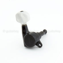 Load image into Gallery viewer, NEW Gotoh SG381 Tuners Set 6 in line Keys PEARLOID Buttons Right Hand - BLACK