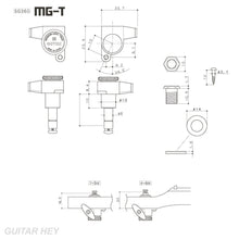 Load image into Gallery viewer, NEW Gotoh SG360-M07 MGT 6 In-Line MAGNUM Locking IVORY STYLE Buttons COSMO BLACK