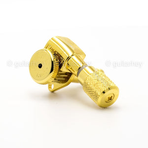 NEW Hipshot 6-in-Line Non-Staggered Grip-Lock Open-Gear KNURLED Buttons - GOLD