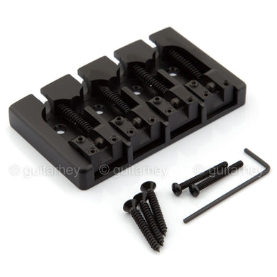 NEW Hipshot 5A4FM2AB 4 string A Style Fender Mount Aluminum Bass Bridge - BLACK