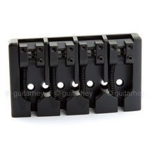 Carregar imagem no visualizador da galeria, NEW Hipshot 5A4FM2AB 4 string A Style Fender Mount Aluminum Bass Bridge - BLACK