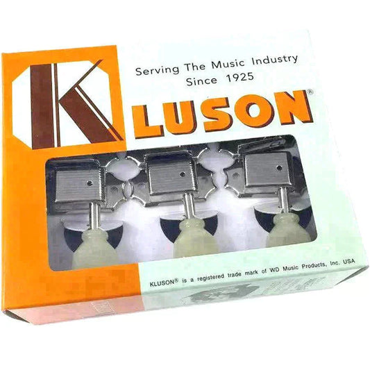 NEW Kluson SD90SLN L3+R3 Keystone Tuners for Vintage Gibson® Guitar 3x3 - NICKEL