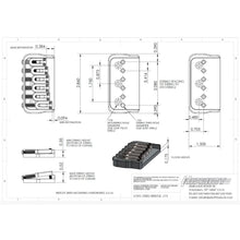 Carregar imagem no visualizador da galeria, USA Hipshot 41065B 6 String Hardtail Fixed Bridge .175&quot; Height w/ screws - BLACK