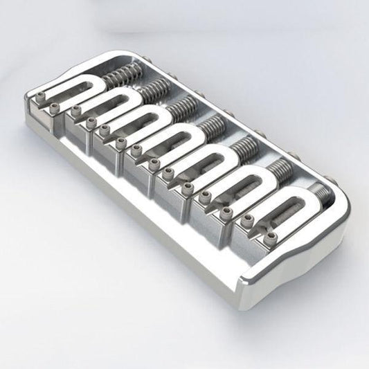 USA Hipshot 7 Strings Hardtail Fixed Bridge .175" Floor Height w screws - CHROME