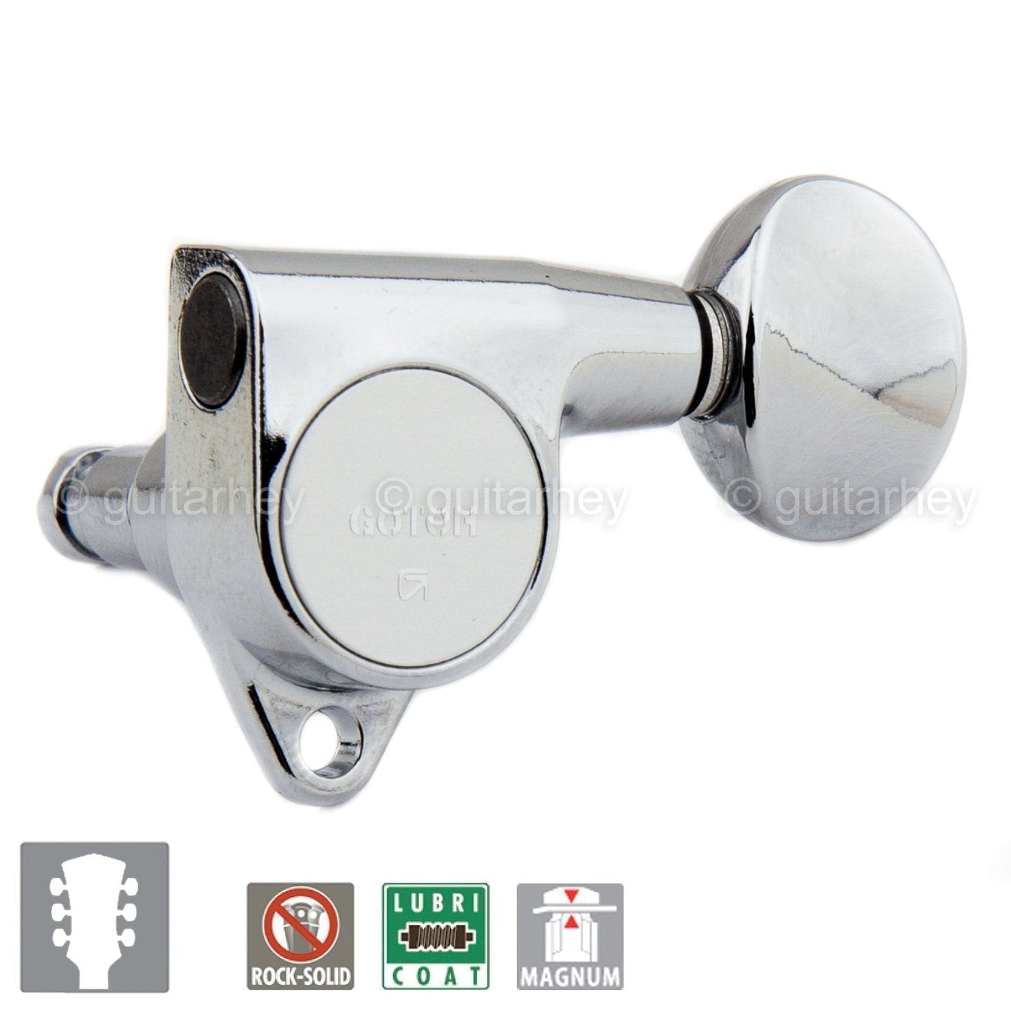 NEW Gotoh SG301-05 MG Small Buttons MAGNUM LOCKING Set w/ screws 3x3 - CHROME