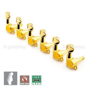 NEW Gotoh SG381-05 Tuners 6-in-Line Set w/ OVAL Buttons Right Handed - GOLD