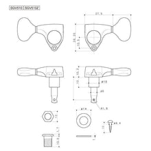 Load image into Gallery viewer, NEW Gotoh SGV510Z-L5-HAPM Set L3+R3 HAP-M Gear ratio 1:21 w/ screws 3x3 - CHROME