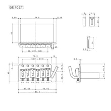 Load image into Gallery viewer, NEW Gotoh GE102T Traditional Tremolo for Strat w/ Steel Saddles - CHROME