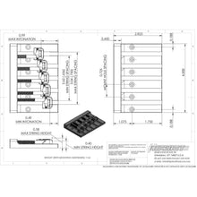 Load image into Gallery viewer, NEW Hipshot 5K501C Kickass 5 STRING Bass BRIDGE Retrofits Badass V Bass - CHROME