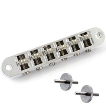 Load image into Gallery viewer, NEW Roller Tunematic BRIDGE for Gibson Les Paul SG TuneOMatic - CHROME