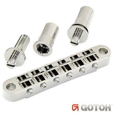 Load image into Gallery viewer, NEW Gotoh GE103B-T Large Metric Posts Tunematic w/ Studs Tune-O-Matic - CHROME