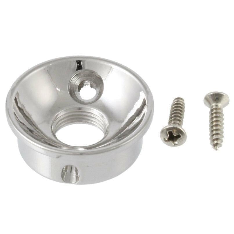NEW Electrosocket Round Retrofit Tele Jack CHROME + Switchcraft #11 Input 1/4"