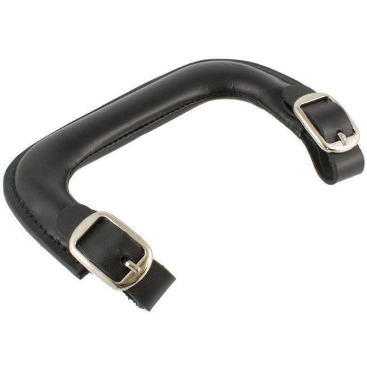 NEW Guitar Case Handle High Qualty Leather Replacement w/ Buckles - BLACK