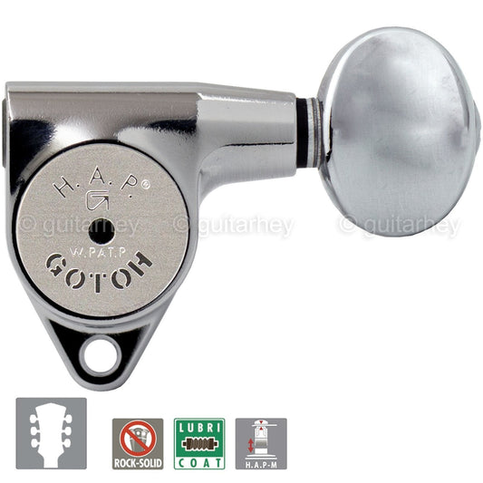 NEW Gotoh SG301-05 HAPM Adjustable Post Height Locking OVAL Buttons 3x3 - CHROME