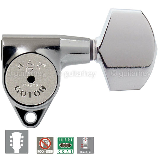 NEW Gotoh SG301-01 HAPM Adjustable Post Height Locking LARGE Buttons 3x3 CHROME