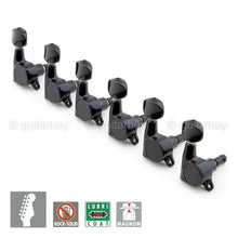 Load image into Gallery viewer, NEW Gotoh SG381-05 MG Magnum Locking 6 in Line Set OVAL Small Buttons - BLACK