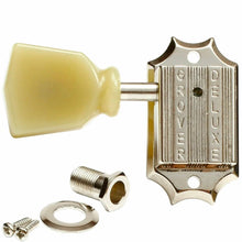 Carregar imagem no visualizador da galeria, NEW Grover 135N Keystone Vintage Style Tuners 135 Keys Set Les Paul 3x3 - NICKEL