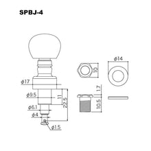 Load image into Gallery viewer, NEW Gotoh SPBJ-4-PW Sealed PLANETARY Banjo Tuning Keys White Pearl Knob - NICKEL