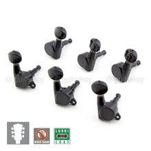 Load image into Gallery viewer, NEW Gotoh SG381-05 Mini Tuning Tuners Keys L3+R3 Small Oval Buttons 3x3 - BLACK