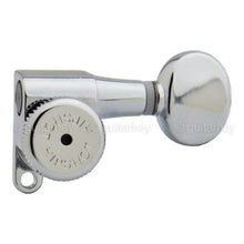 Carregar imagem no visualizador da galeria, Hipshot 6-in-Line Tuners Schaller Mini Locking M6 Style STAGGERED D05 - CHROME