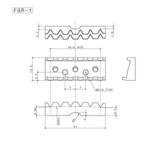 Carregar imagem no visualizador da galeria, GOTOH FGR-1 Floyd Rose Guitar Locking Nut Bottom Mount R2 1 5/8&quot;(41mm) - CHROME