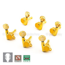 Load image into Gallery viewer, NEW Gotoh SG381-05 Tuners Machine Heads Oval Buttons Tuning Keys Set 3x3 - GOLD