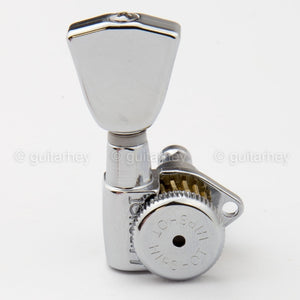 NEW Hipshot Grip-Lock Non-Staggered LOCKING TUNERS 6 In Line Keystone - CHROME