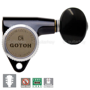 NEW Gotoh SG301-05 MGT Magnum Locking TRAD Keys OVAL Buttons 3x3 - BLACK