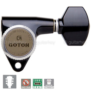 NEW Gotoh SG301-07 MGT Magnum Locking Tuners TRAD Keys SMALL Buttons 3x3 - BLACK