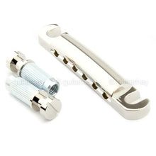 Load image into Gallery viewer, Gotoh GE101Z Zinc Diecast Tailpiece w/ Metric Studs for Import Guitars - NICKEL