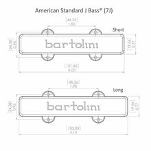 Carregar imagem no visualizador da galeria, NEW Bartolini 57J1 L/S for Fender J Jazz Bass 5 String Neck &amp; Bridge Pickup Set