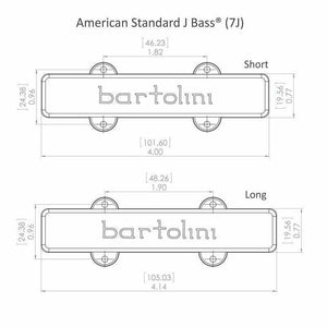 NEW Bartolini 57J1 L/S for Fender J Jazz Bass 5 String Neck & Bridge Pickup Set