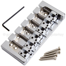 Load image into Gallery viewer, NEW Hipshot 6-String A Style Bridge for Bass ALUMINUM .656 String Space - CHROME